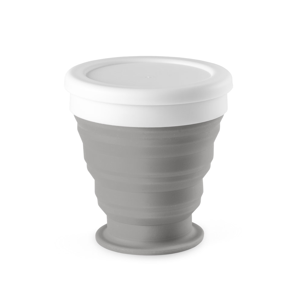Gobelet de voyage pliable publicitaire 250 ml ASTRADA Gris clair
